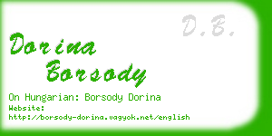 dorina borsody business card